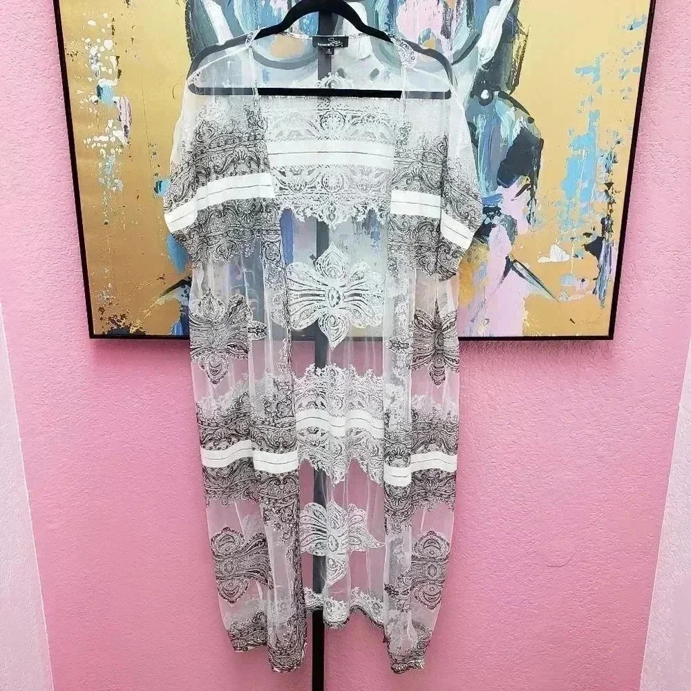 Suzanne Betro Boho Sheer Duster/Kimono
